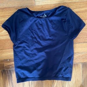 free people blue crop top